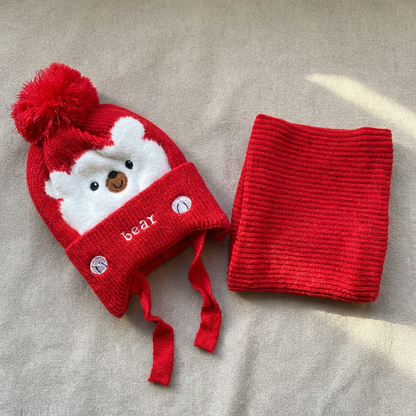 🧒❄️ Gorro con Cuellera para Niño – Abrigo Completo, Suave y Súper Cálido