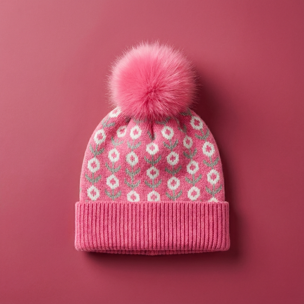 🌸💖 Gorrito de Flores Para Niñas – Suave, Femenino y Súper Abrigado