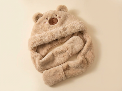 🦫 Gorrito Capibara Para Niños – Fluffy, Ajustable y Súper Adorable