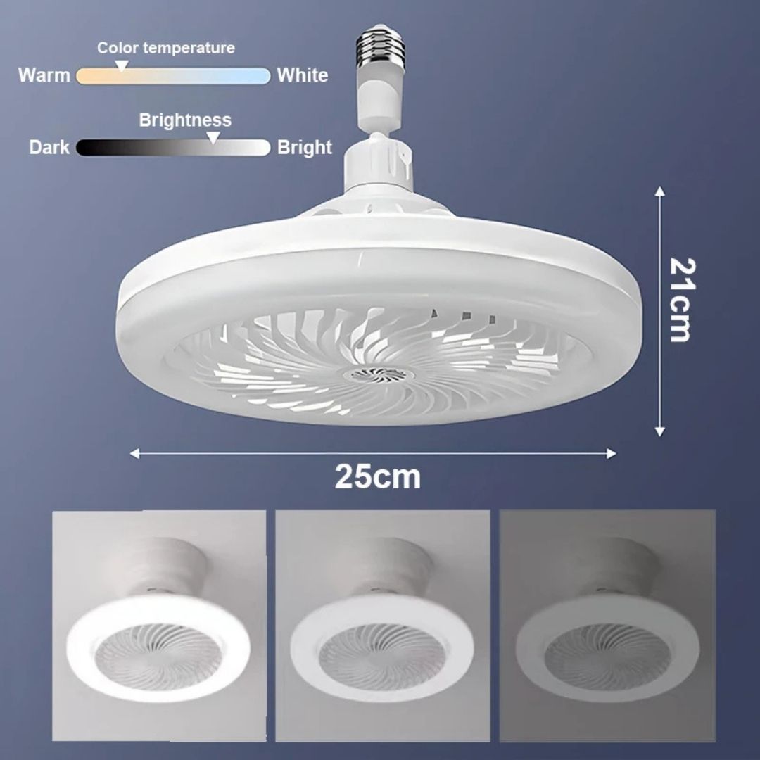 Foco LED con Ventilador 360°  – Control a Distancia
