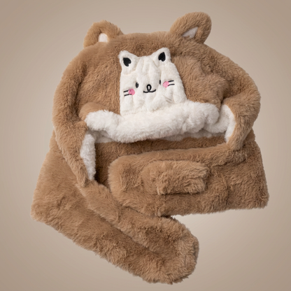 🧸 Gorrito Peluche Ajustador Para Niños – Suave, Tierno y Ultra Abrigado