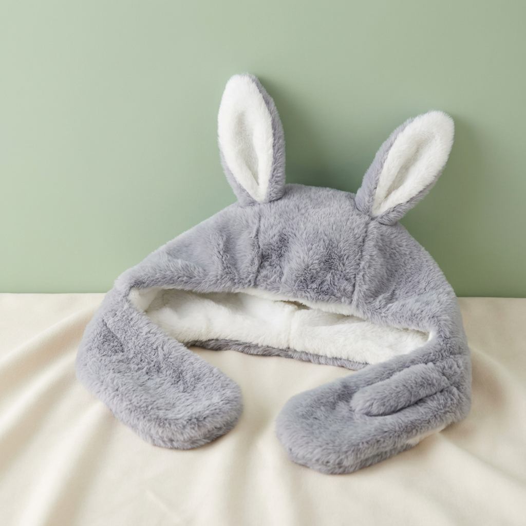 🧸 Gorrito Peluche Ajustador Para Niños – Suave, Tierno y Ultra Abrigado